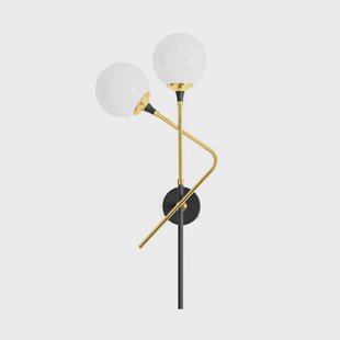 Galassia wandlamp, boven/rechts, goudkleurig 2-lichts Stilnovo - Woonkamer - Designer - Messing - Meerdere lampen