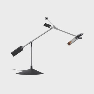 Halley LED tafellamp, grijs, reikwijdte 100 cm Stilnovo - Werkkamer / Kantoor - Designer - Aluminium - 1 lamp