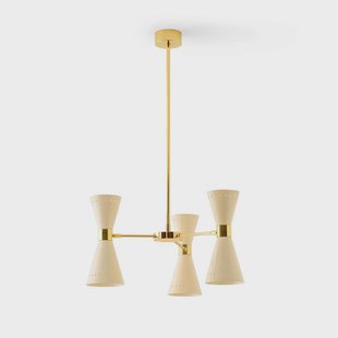 Megafono hanglamp, ivoorkleurig 54 cm, 6-lichts Stilnovo - Woonkamer - Designer - Metaal - Meerdere lampen