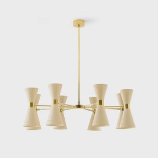 Megafono hanglamp, ivoorkleurig, Ø 100 cm Stilnovo - Woonkamer - Designer - Metaal - Meerdere lampen