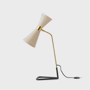 Megafono tafellamp ivoorkleurig, 62 cm, metaal Stilnovo - Woonkamer - Designer - Met lampenkap
