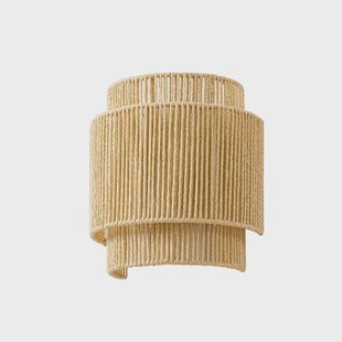 Anuva wandlamp, naturelkleurig, hoogte 25 cm, papier Lindby - Woonkamer - Landhuis / Rustiek - Papier / Karton - 1 lamp