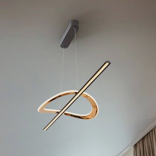 Schuller Valencia LED hanglamp Enora, zwart/goudkleurig, lengte 120 cm, CCT