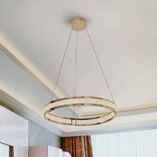 Schuller Valencia LED hanglamp Lorian, goudkleurig, Ø 60 cm, metaal