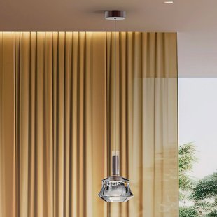 Schuller Valencia LED hanglamp Scarlett, zilverkleurig, Ø 18 cm, glas