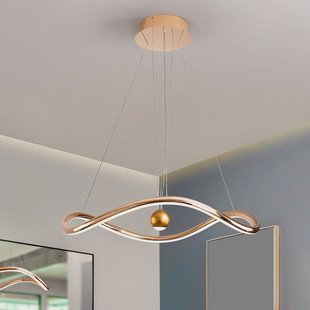 Schuller Valencia Slimme LED hanglamp Romina, Ø 78 cm, goudkleurig metaal CCT