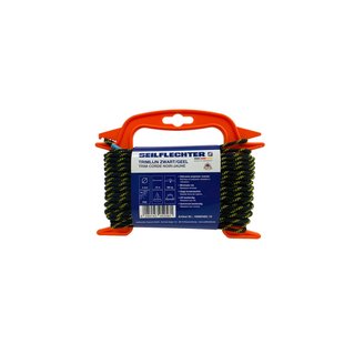 Seilflechter Gevlochten Surflijn Zwart/geel – 4 Mm X 15 M Op Rol