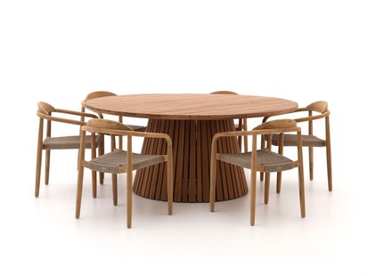 Bellagio Berbaro/Santa Severina ø180cm dining tuinset 7-delig stapelbaar - Laagste prijsgarantie!