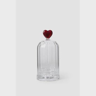 Sissy-Boy Glazen waxinelichthouder met hart (14.5x7.5 cm)