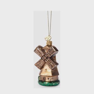 Sissy-Boy Bruin kerstornament van een molen (8 cm) (ø8 cm)