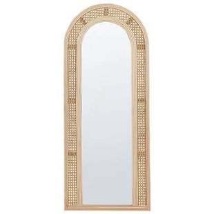 Beliani - FRANEY - Wandspiegel - Naturel - Rotan