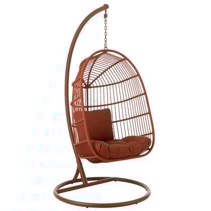 J-Line hangstoel Egga - metaal|koord - rood