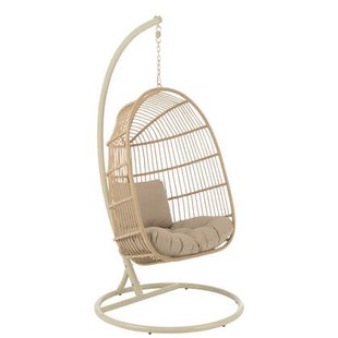 J-Line hangstoel Egga - metaal|koord - beige