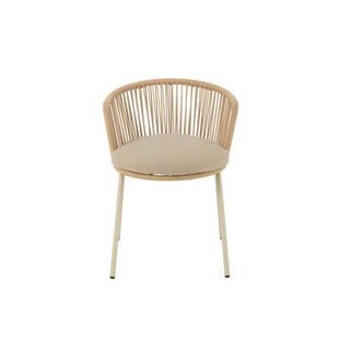 J-Line stoel Toa - metaal|koord - beige