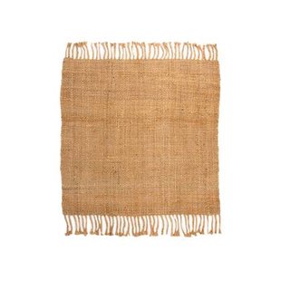 Boho&me Jute vloerkleed vierkant - Chunky naturel - 120x120 cm