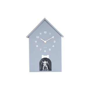 Karlsson - Wandklok Dog House - Cool grey