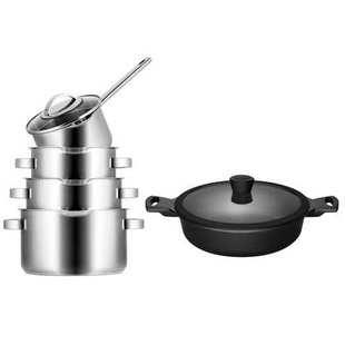 Sola pannenset Pearl 4 delig + Sola Hapjespan Fair ø 28 cm