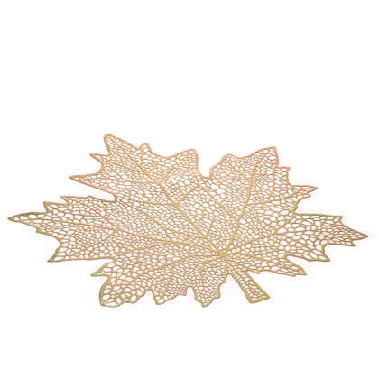 J-Line placemat Blad - kunststof - roze