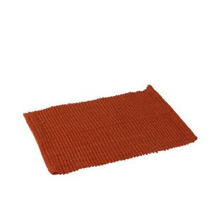 J-Line placemat Rechthoek - jute - terracotta