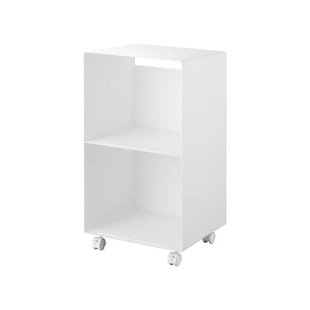 Yamazaki Tower Platenkast 2-laags op wielen - Wit
