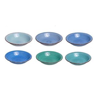 Cookinglife Diepe Borden | Pastaborden Delice Blue ø 21 cm - 6 stuks