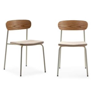 Calicosy - Set 2 stoelen ADRIANA - L46 cm - Beige | Wit