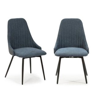 Calicosy - Set van 2 draaibare stoelen ELMA - H47 cm - Blauw