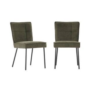 Calicosy - Set van 2 draaistoelen ELINA - H84 cm - Groen