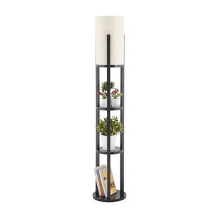 Calicosy - CIRCLE Lamp met 3 ronde planken - H135 cm - Zwart