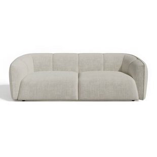 4-zits crèmekleurige fluwelen bank