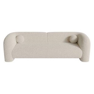 Sofa 3 zits crème bouclette 226cm