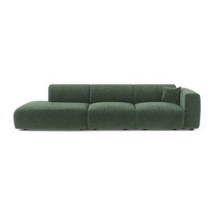 5-zits rechte sofa in smaragdgroen fluweel 310cm