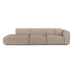 5-zits rechte bank bouclette taupe 310cm