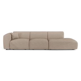 Sofa links 5-zits bouclette taupe 310cm
