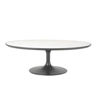 Calicosy - Ovale salontafel van wit marmer - TULIPE - H0