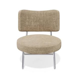 Taupe fluwelen fauteuil
