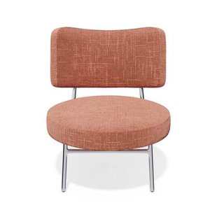 Vintage roze fluwelen fauteuil