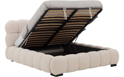 Goossens Gestoffeerd Bedframe Cloud Xl Storage, 180 x 200 cm met storage, met 2x lattenbodem