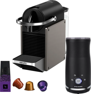 Krups Nespresso Pixie XN306T + Pierre Melkopschuimer