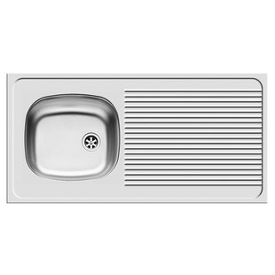 Nord Inox Spoelbak Opbouw 1 Kom + Afdruipplaat Roestvrij Staal 100x50cm