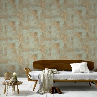 Decomode Vliesbehang Luxury Concrete - Groen - 10,05m X 53cm