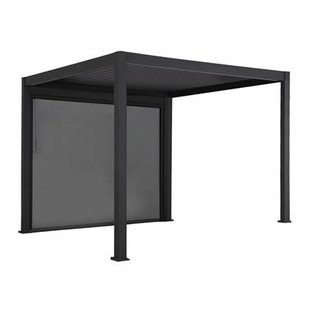 sweeek - Pergola met lamellendak, 3x3m met luifel