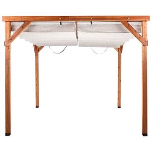 Beliani - VILLAROSA - Prieel - Beige - Dennenhout