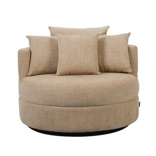 DÉJA Living - Draaifauteuil Taupe Stof - 100x100x84cm - Miles