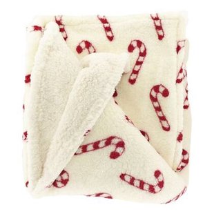 Unique Living - Plaid Cancy Cane - 150x200cm - Wit