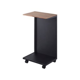 Yamazaki Tower Bijzettafel op wielen semi gesloten - Zwart