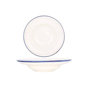 Bonna Pastabord - Linea Blue - Porselein - 27 cm (400cc) - set van 2