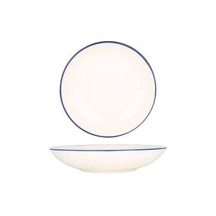 Bonna Diep bord - Linea Blue - Porselein - 25 cm (1300cc) - set van 6