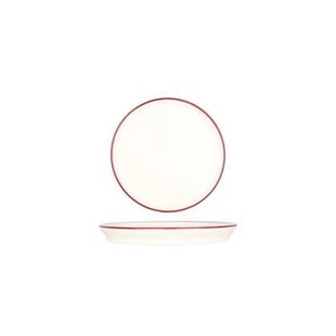 Bonna Gebaksbord - Linea Burgundy - Porselein - 16 cm - set van 6