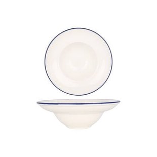 Bonna Diep bord - Linea Blue - Porselein - 23 cm (1070cc) - set van 6